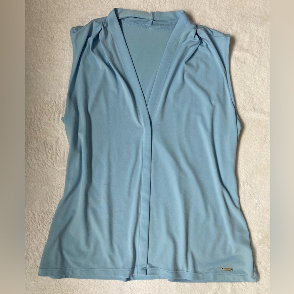 Calvin Klein Blue Sleeveless Blouse